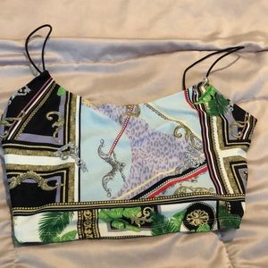 Crop top size small Versace inspired
